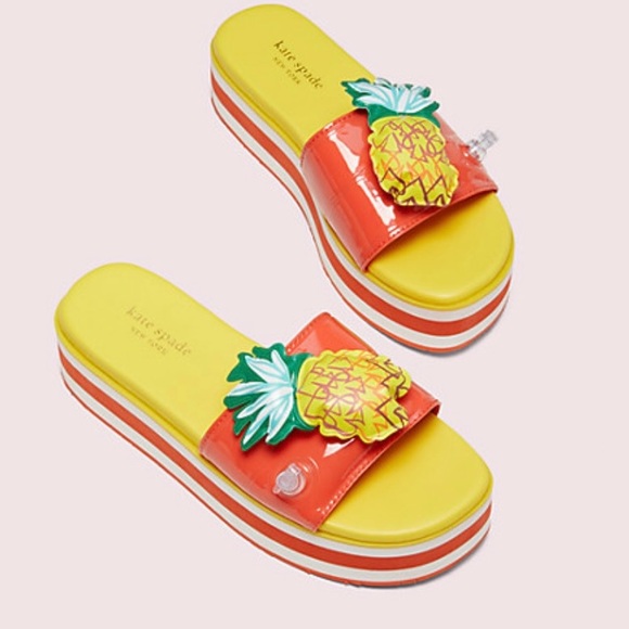 kate spade | Shoes | Nwot Kate Spade Pineapple Slide Platform Sandals Sz6 |  Poshmark